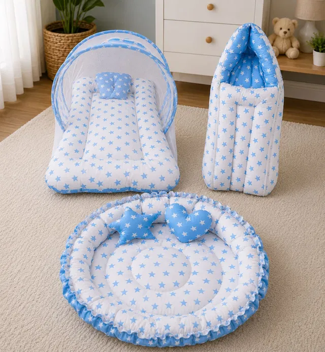 BabyToons Cotton Baby Bed Sized Bedding Set