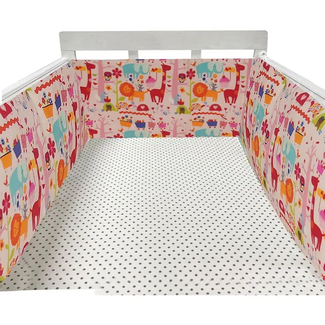 Oscar Home Cot Bed Rail 360°Four-Sided Cushioned Protection for Baby Cot Bed(Giraffe,360cm) Cot Bed Rail Giraffe