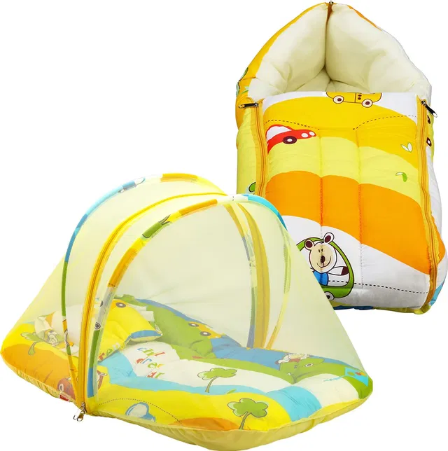 LuvLap Combo Cotton Baby Bed Sized Bedding Set