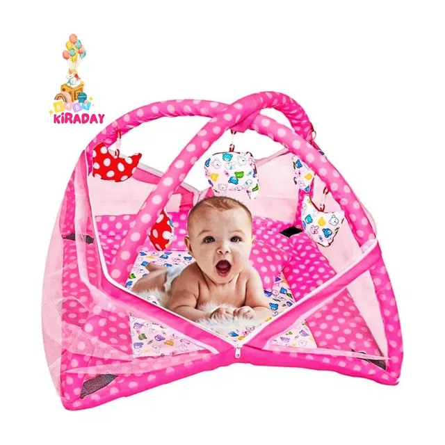 KIRADAY Baby Play Gym with Mosquito Net, Bedding Set for New Born Babies Mosquito Net Igloo