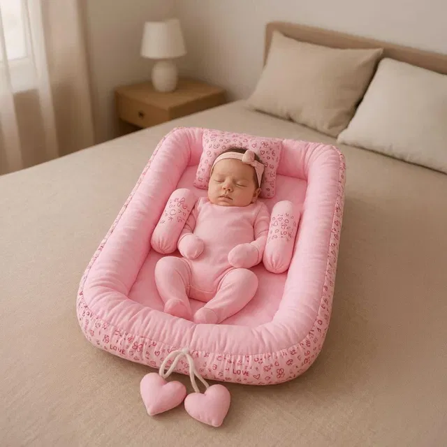 AyanshKids Cotton Baby Bed Sized Bedding Set