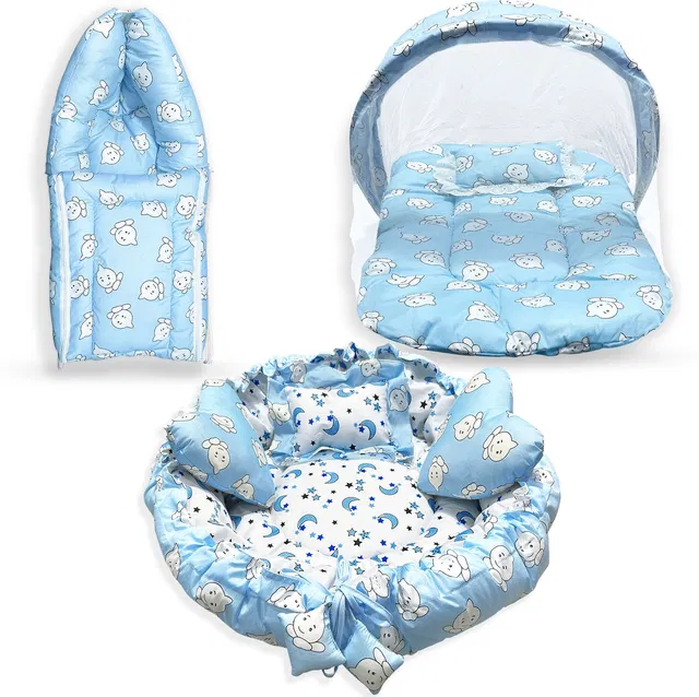Baby Desire Soft & Comfort Baby Sleeping Reversible Nest|Mosquito Net|Sleeping Bag