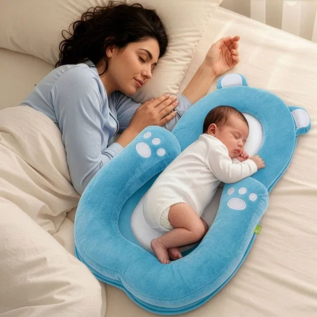R for Rabbit Snuggy Teddy Soft Baby Bed with U-Shaped Cushion Perfect as New Born baby Bedding