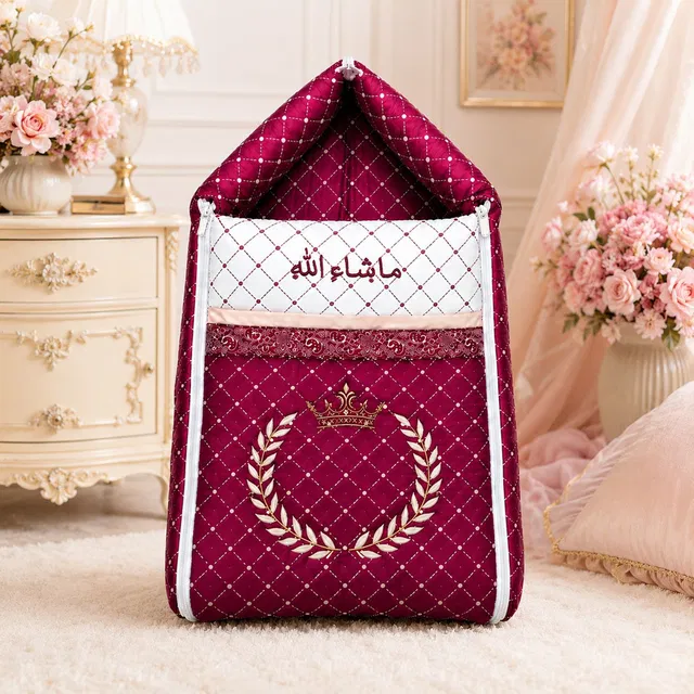 TINIVIO Mashallah Baby Nest Carry Bag, Newborn Bed with Hood Zip Standard Crib