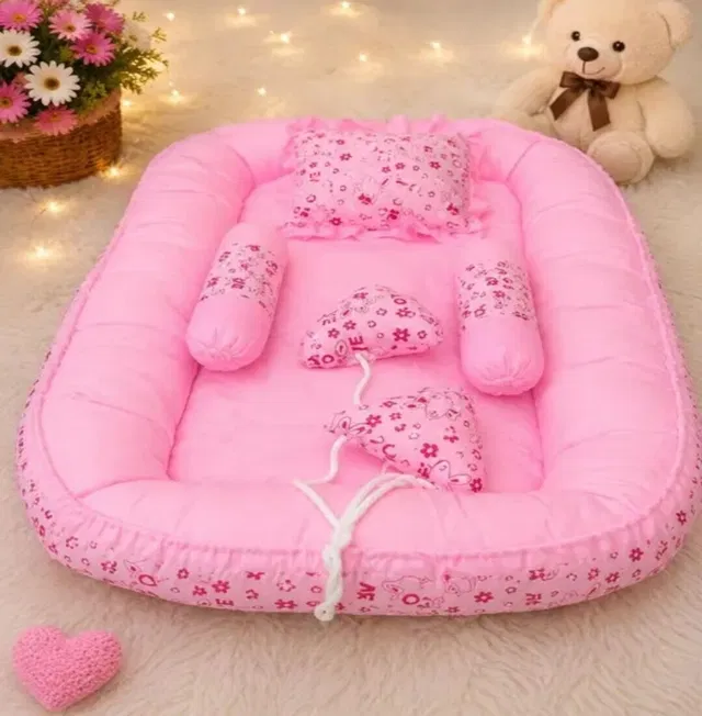 AyanshKids Cotton Silk Blend, Polyester Baby Bed Sized Bedding Set