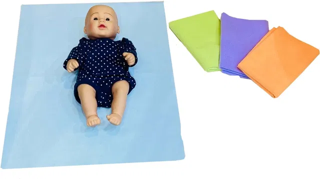 Fareto Waterproof Dry Sheet for Baby 4 Bed for Toddler(0-6 M)(64cm*50cm) Standard Crib
