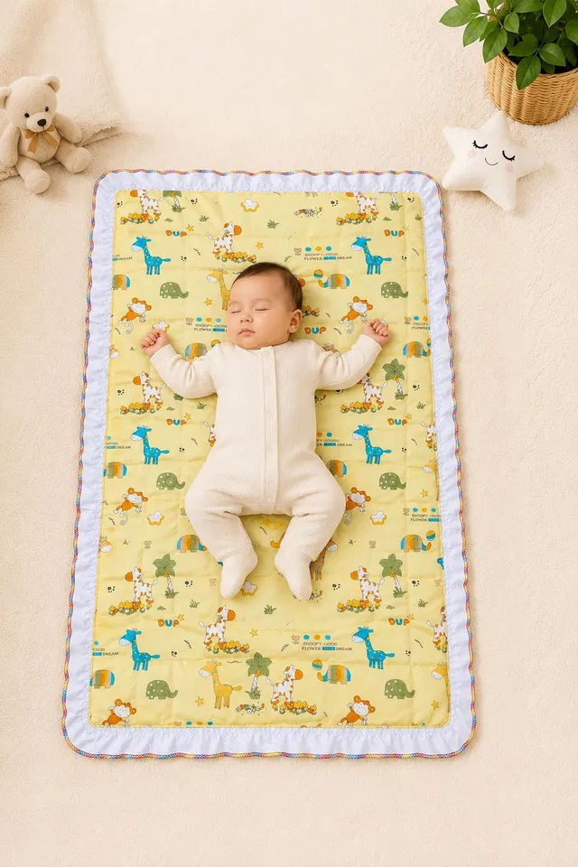 Dora Mart Pure Cotton Baby Sleeping Mat Base Cartoon Mediam Baby Sleep