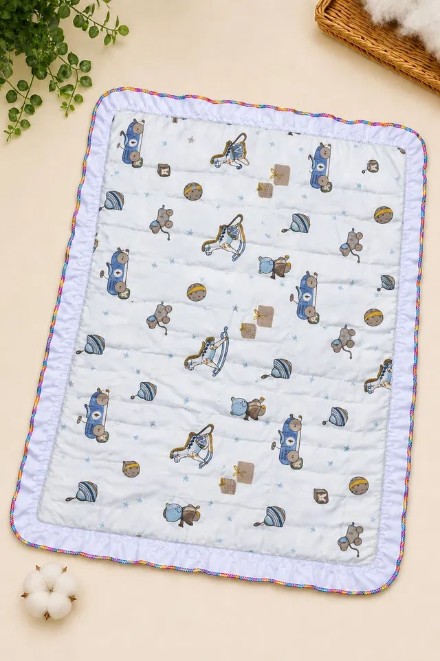 TrendiXo Pure Cotton baby sleeping mattress godari, Godadi Base Cartoon Mediam Baby Sleep