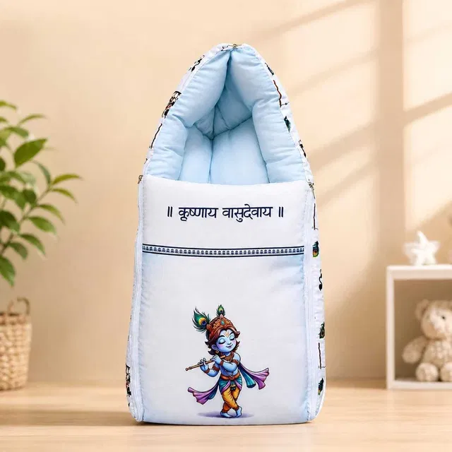 LittleNest 3-in-1 Baby Bed Sleeping Bag Hooded Nest, Soft Newborn Baby Sleeping Bag (Blue) 3-in-1 Baby Bed Sleeping Bag Soft Newborn Baby Sleeping Bag