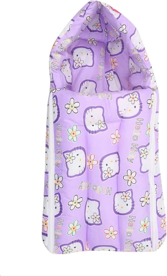 Fareto New Born Baby Teddy 3 in 1 Sleeping Bag Cum Baby Bed/Carry Bag/Baby Wrapper(0-6 Months) Standard Crib