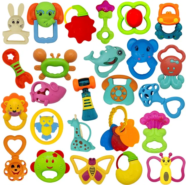 jvm Multi-Sensory 8-Pack Baby Rattles & Teethers - Assorted Styles Rattle