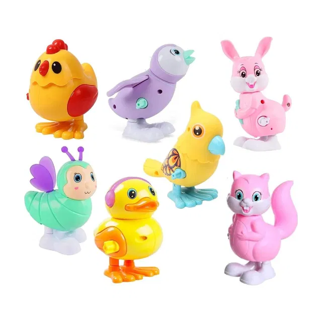 ZUNBELLA Cute Animal and Bird Wind Up Jumping Toys for Kids