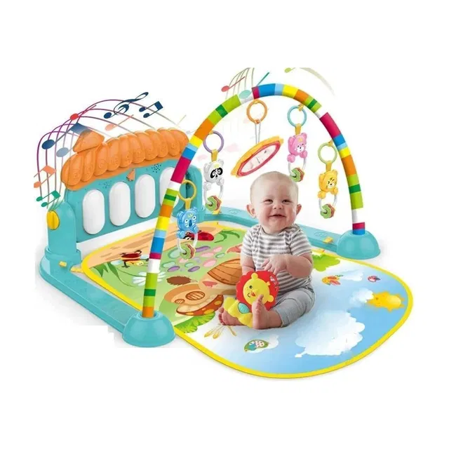 HIM TAX 5 in 1 Baby Gym Mat Piano Gym Mat Rack Infant Music Fitness Rack Rattle Toy