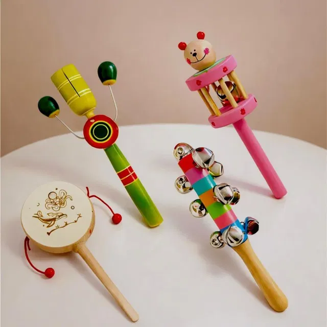 wooden Baby Rattles toys Baby Rattle Rattle