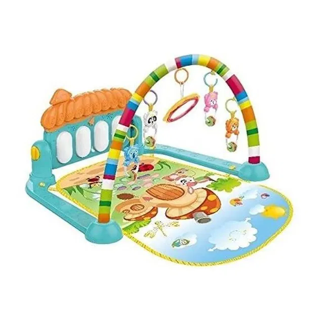 J K INTERNATIONAL Baby Play Gym Kick and Play Piano Mat Newborn Toy for Boy and Girl 0-18 Month Lights and Music Activity Toys