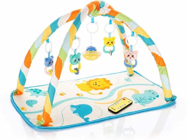 VIDGY 5 in 1 Baby Gym Play Mat with Remote Control, Music & Star Light Toy