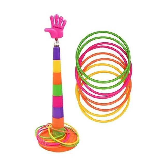 AmtiQ 2 in 1 Ring Toss Game | Shape Sorter Color Recognition Aim and Strike Game