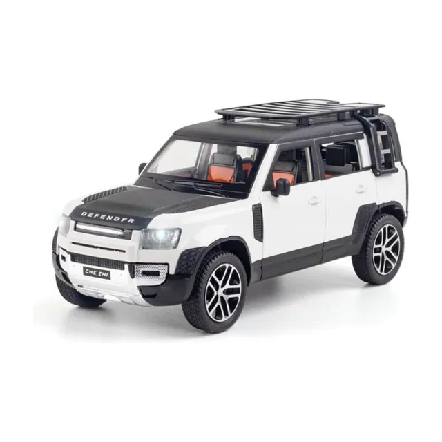 ZUNBELLA Land Rover Defender 1:32 Metal Car With Openable Door,Light & Sound Car For Kid