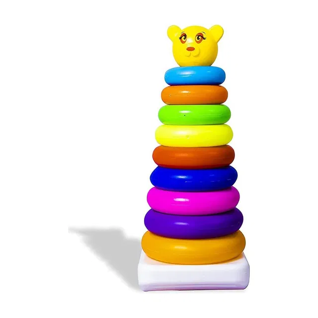 shreenik Stacking Teddy Rings for Growing Babies,- 9 pis Rings (Multicolor)