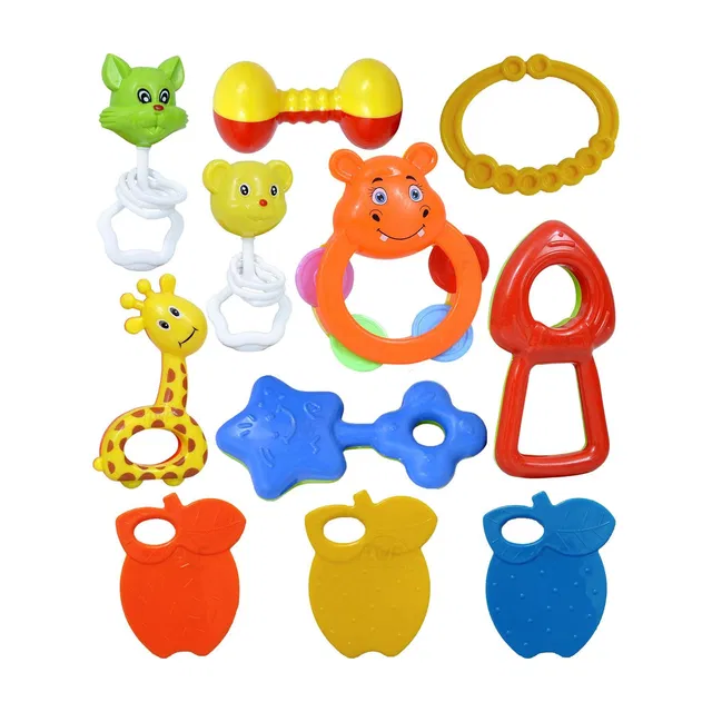 Learn With Fun Set of 8 Pcs with Various Exciting Toys for New Borns & Infants Rattle