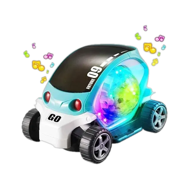 KOBBET Future 09 Musical Stunt Car Toys Rotate 360° with 4D Flashing Light & Sounds