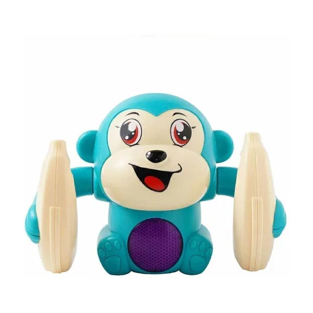 Galactic Dancing and Spinning Rolling Doll Tumble Monkey Toy Voice Control Banana Monkey Musical Educational Flash Light Activity Jumping Toy for Kids for Kids 1 Years,Tumbler Monkey Multicolor (Multicolor, Pack of: 1)