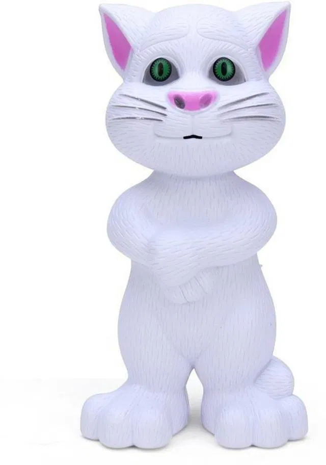 KRISHNA Intelligent Touch Musical Recording white Talking Tom Cat (White)