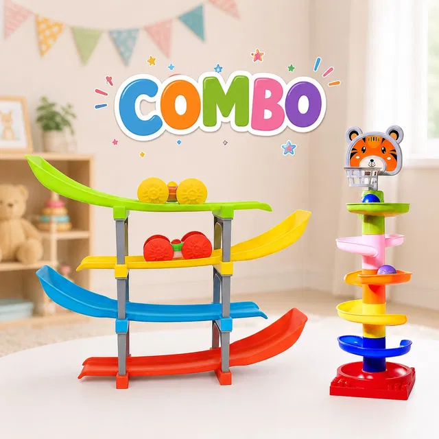 styleluxe combo stacking toy Roll ball tower and racer racing toy