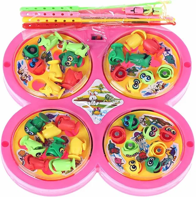 Galactic Complete Family Entertainment Set for Kids Fish catching Game with 4 Pools Battery Operated 2-4 Players Game Party & Fun Games Board Game (Multi Color)Pc of 1 set