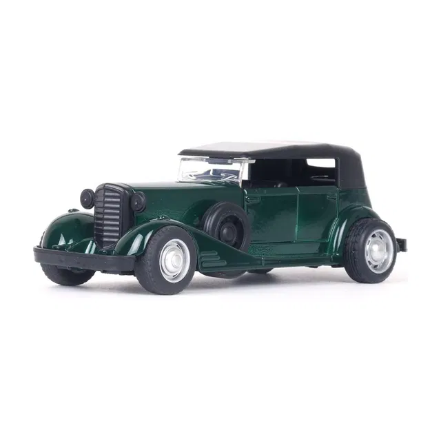 frendo Metal Die-Cast Car Pull-Back & Go Action- Vintage Car with Top- Green