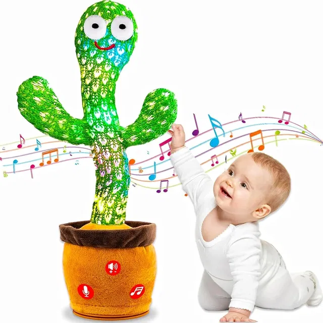Kidzblend Rechargable Dancing Cactus Toys Can Sing Wriggle & Repeat What You Say