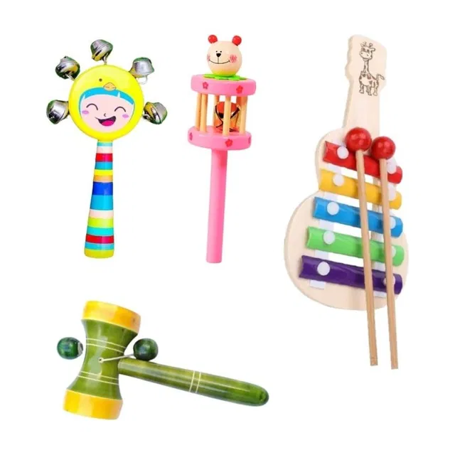 Rainbowstore Wooden Wonder: Delightful Rattles for Tiny Hands and Big Smiles Rattle