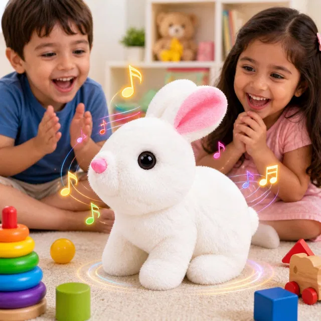 JoyAura Rabbit Musical Bunny Toy for Kids Jumping Rabbit with Sound
