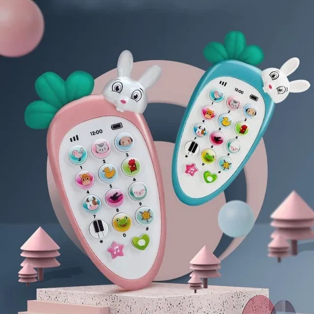 Kidzfun Rabbit Phone Rabbit Intelligent Phone Baby Cell Phone Toy with Music Ringtones