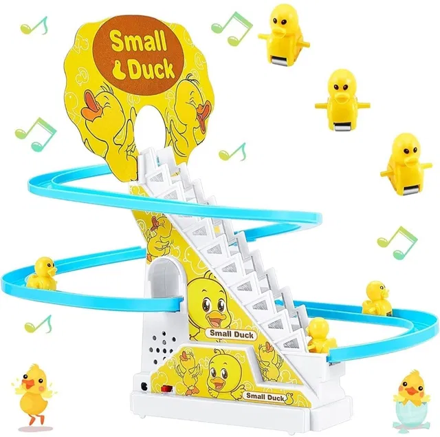 Mira Farmcraft Duck Slide Stair-Climbing Ducklings Race Track Set Escalator Toy Light and Music