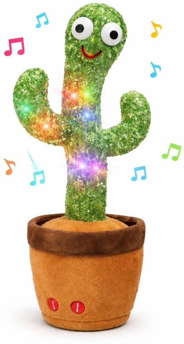 Kheelo Toys Talking & Dancing Cactus Toy with LED Lights | Voice Repeating Musical Toy