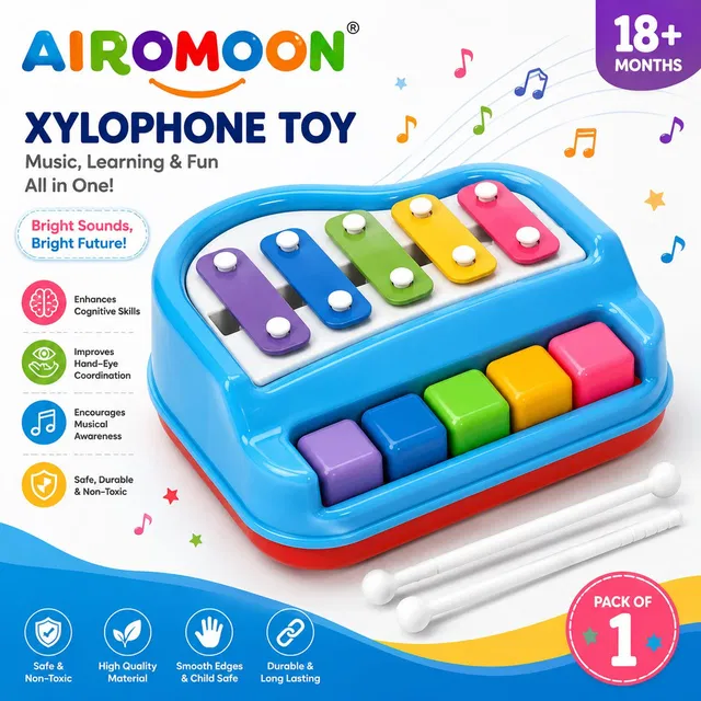 AIROMOON Kids 2 in 1 Xylophone and Small Piano for Kids Educational Musical Instru Toys