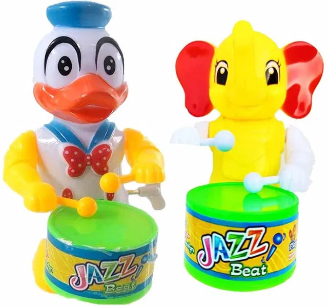 ROSEFAIR Key-Operated Cute Drummer Toy for Boys Rattle
