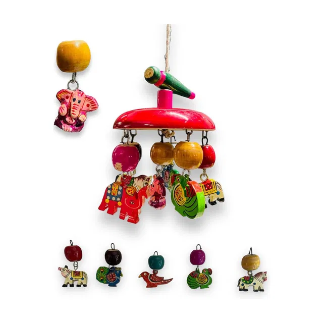 A to Z Hub Wooden Hanging rattle/toy for cradle/car/Stroller/jhula Rattle