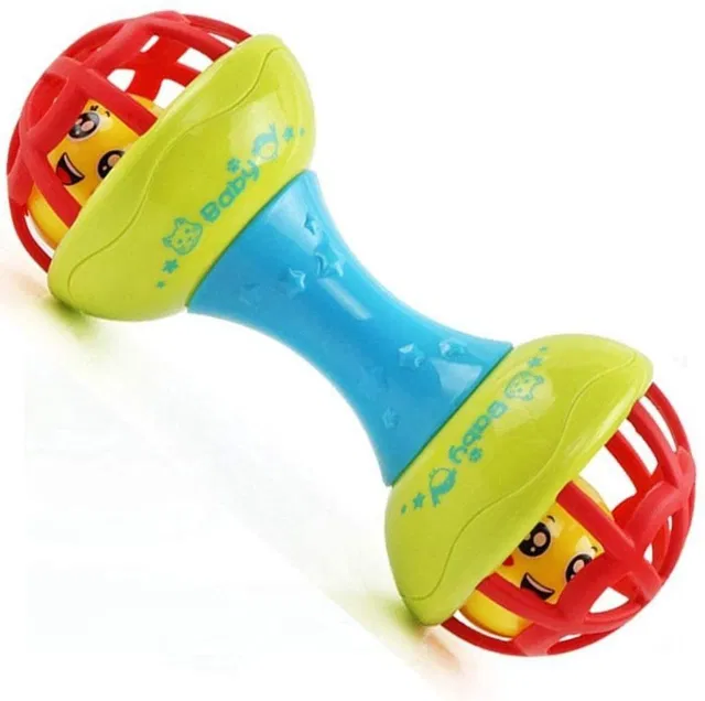 shreenik Premium quality Colorful Dumbbell Rattle, Made in Safe Non-Toxic_1 pis Rattle