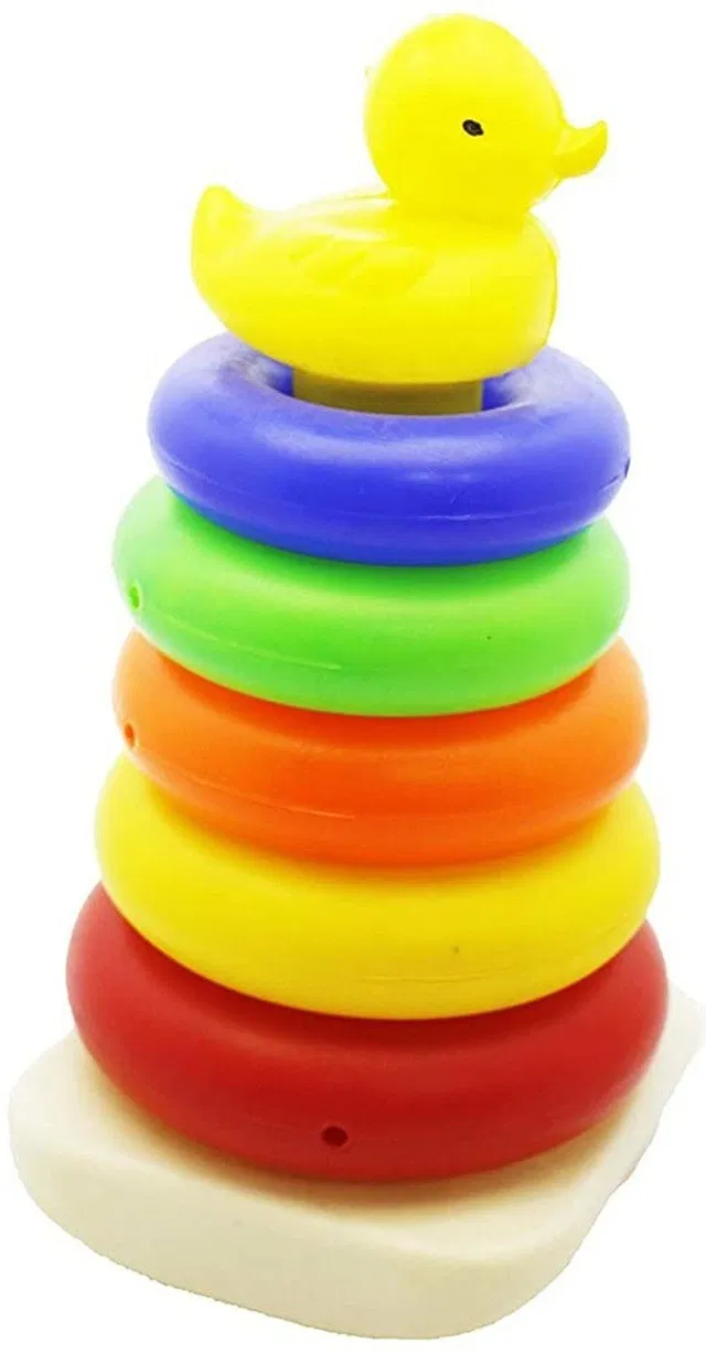 shopviashipping Duck Stacking Ring for Kids. Helps Kids recognise Different Colour and Sizes (Small 5 Rings)
