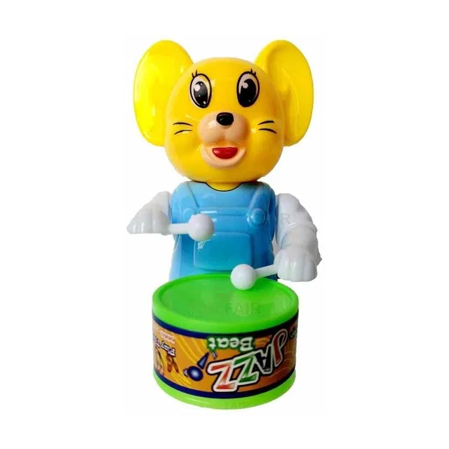 ROSEFAIR Key-Operated Cute Drummer Toy with Drumming Dancing for Kids Baby Rattle Toy Rattle