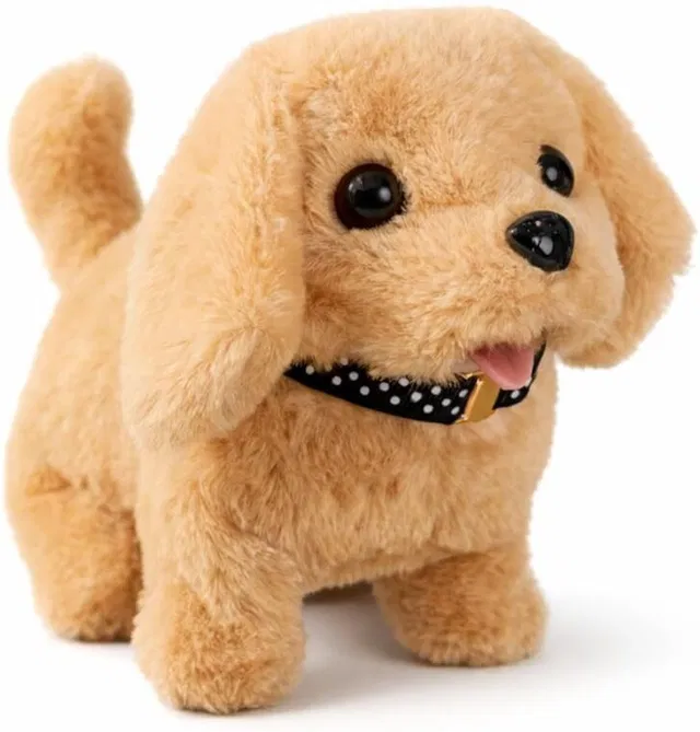 Omkara Interactive Walking & Barking Plush Puppy Toy for Kids with Sound