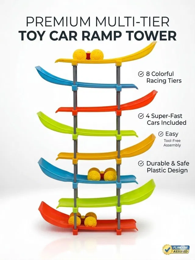 styleluxe styleluxes 8 pc racer ramp with 4 car