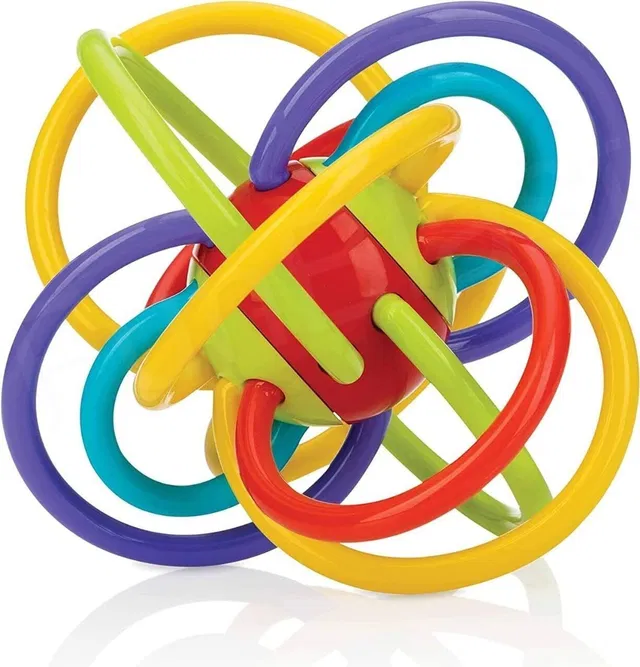 Magicwand Sensory Baby Teether Tube Ball Loopi Toy for New Borns (100% Safe & Non-Toxic) Rattle