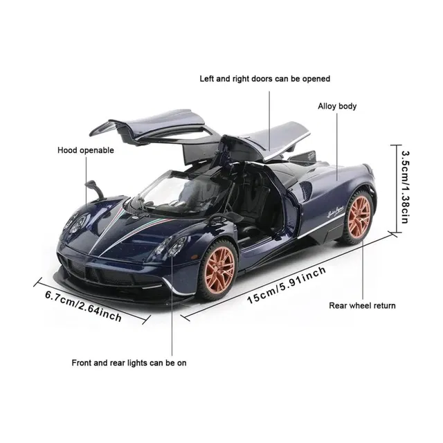 Arizuul The Pagani Dream: Precision 1:32 Scale Model Baby Pull Toy with Wheels