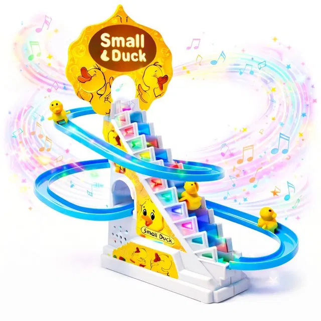 TRENDNRAAG Duck Slide Musical Toy for Kids with Moving Ducks & Stair Climbing Action