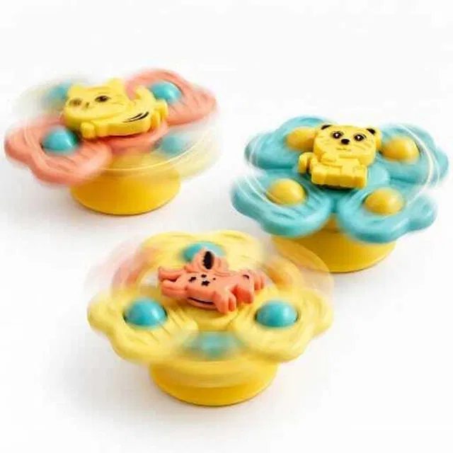 AQUATIDE Colorful Bath Spinner Set of 3 for Kids and Babies Rattle