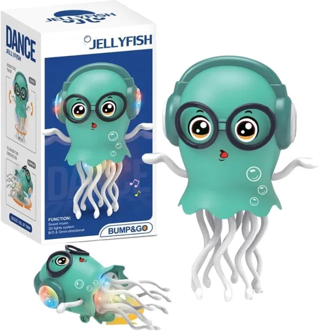 SATKAVEE ENTERPRISE Dancing Jellyfish Toy with Music & Movement | Bump and Go Toy for Kids