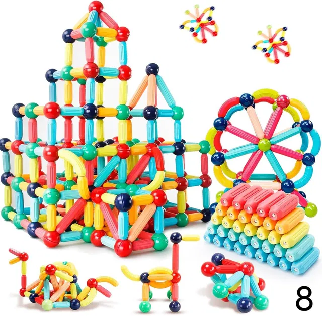 KAVANA Magnetic Sticks Building Blocks for Kids 25 Piece Toys for Girls Boys, 8